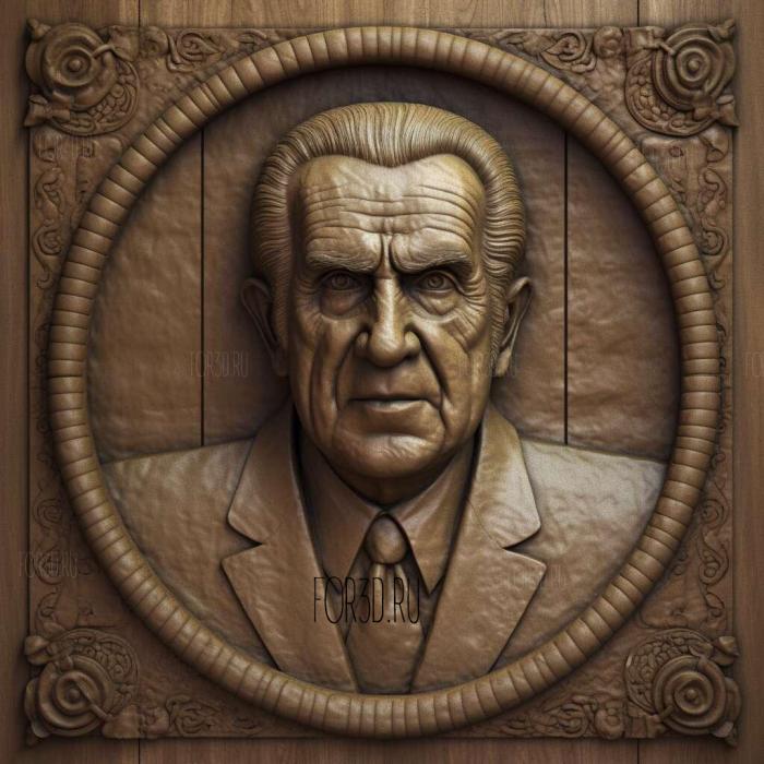 richard nixon 3 3d stl модель для ЧПУ